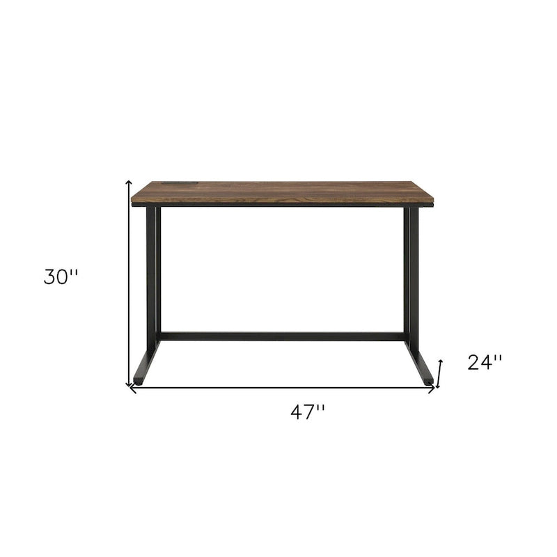 Bureau d’écriture marron et noir de 47