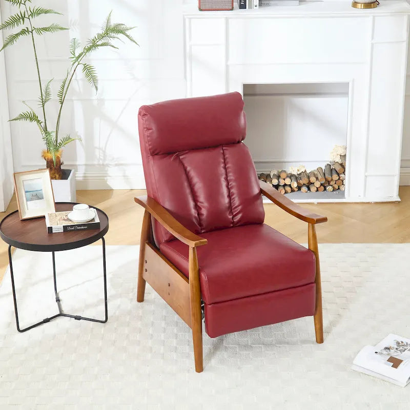 Sillón chaise longue ajustable color rojo vino de 26.38