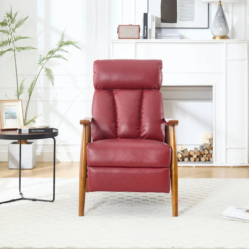 Chaise longue inclinable réglable rouge vin de 26.38