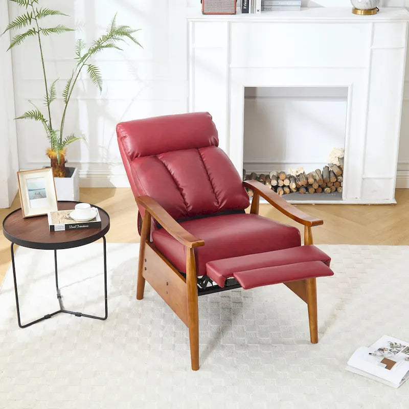 Sillón chaise longue ajustable color rojo vino de 26.38