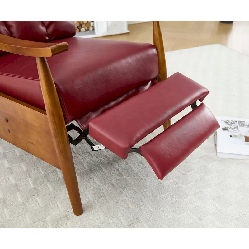 Chaise longue inclinable réglable rouge vin de 26.38