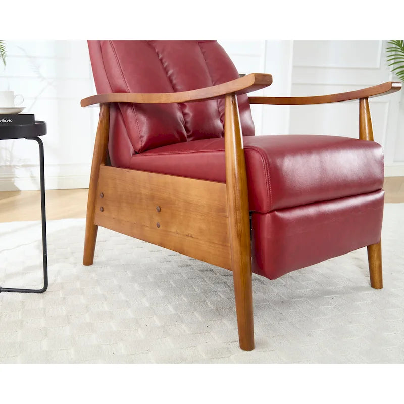 Chaise longue inclinable réglable rouge vin de 26.38