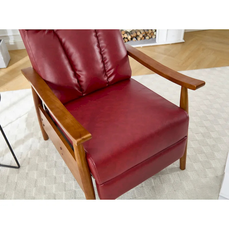 Chaise longue inclinable réglable rouge vin de 26.38