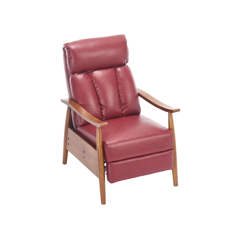 Chaise longue inclinable réglable rouge vin de 26.38
