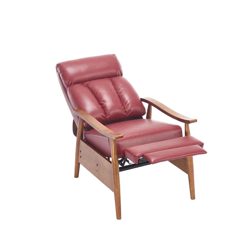 Chaise longue inclinable réglable rouge vin de 26.38