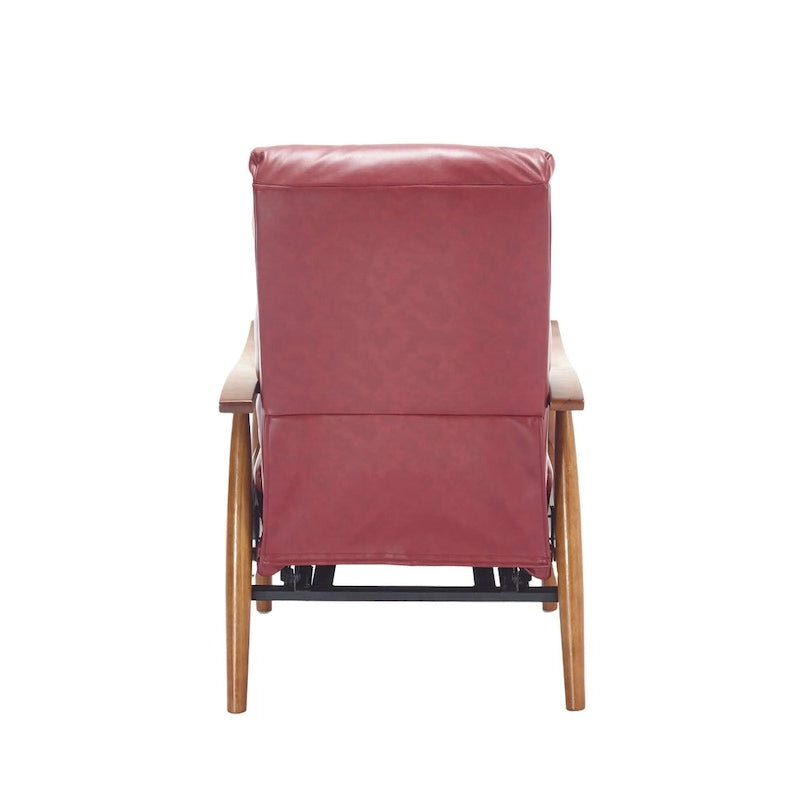 Chaise longue inclinable réglable rouge vin de 26.38