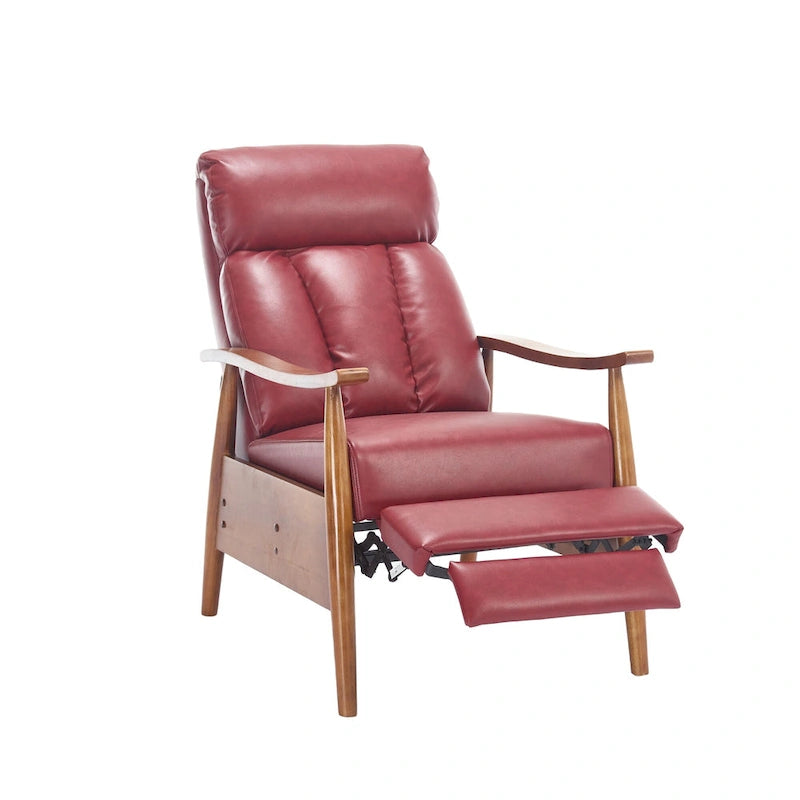 Chaise longue inclinable réglable rouge vin de 26.38