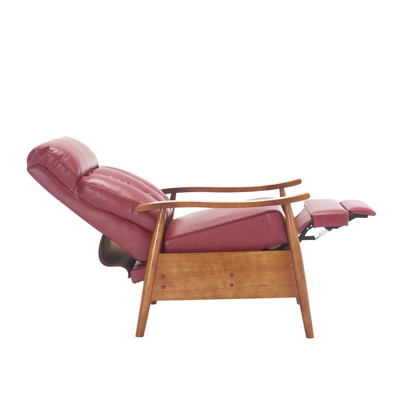 Chaise longue inclinable réglable rouge vin de 26.38