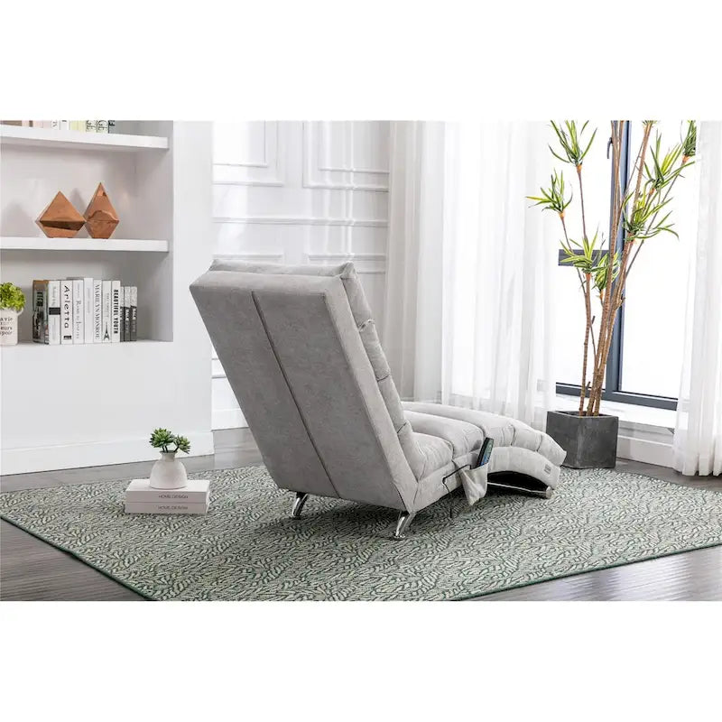 Chaiselongue aus Leinen für drinnen, moderne lange Liege fürs Büro oder Wohnzimmer
