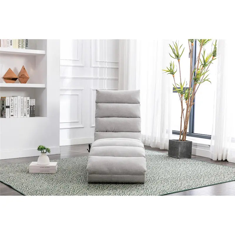 Chaiselongue aus Leinen für drinnen, moderne lange Liege fürs Büro oder Wohnzimmer