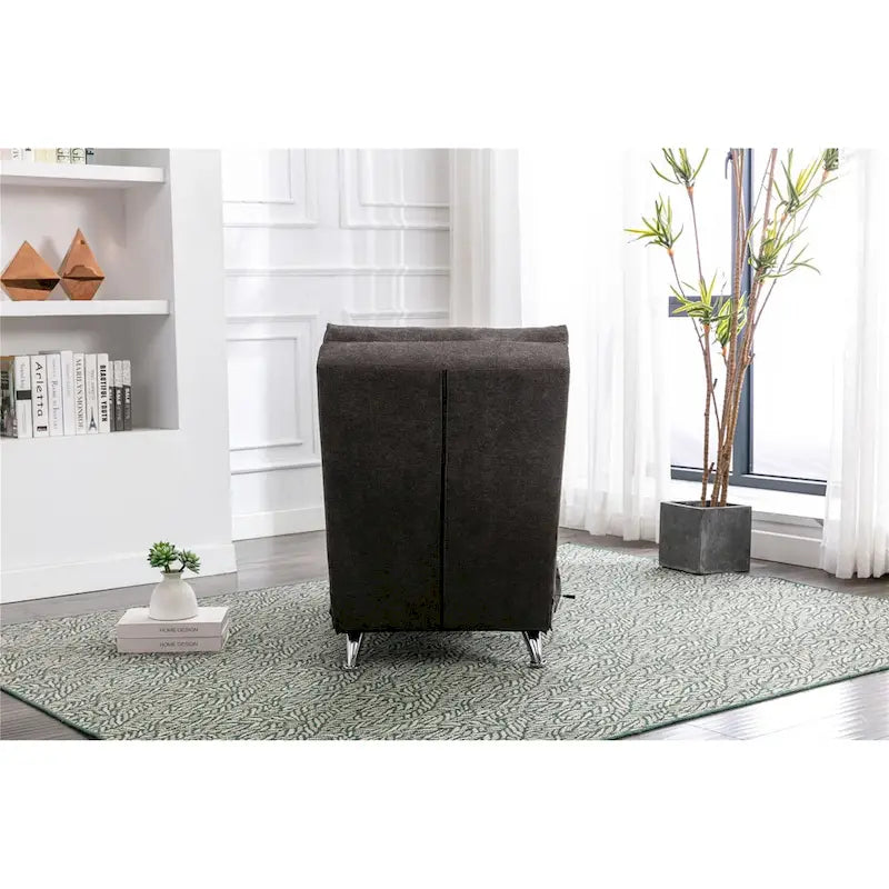 Chaiselongue aus Leinen für drinnen, moderne lange Liege fürs Büro oder Wohnzimmer