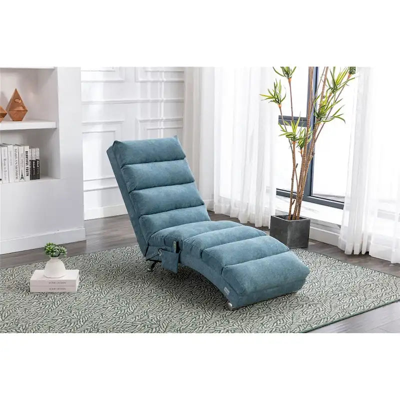 Chaiselongue aus Leinen für drinnen, moderne lange Liege fürs Büro oder Wohnzimmer