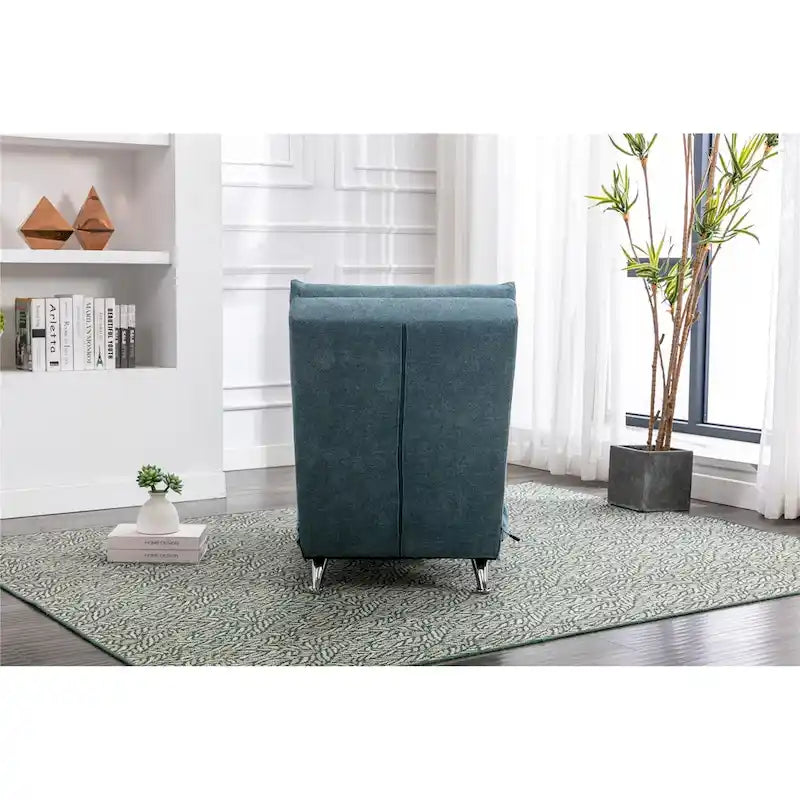 Chaiselongue aus Leinen für drinnen, moderne lange Liege fürs Büro oder Wohnzimmer