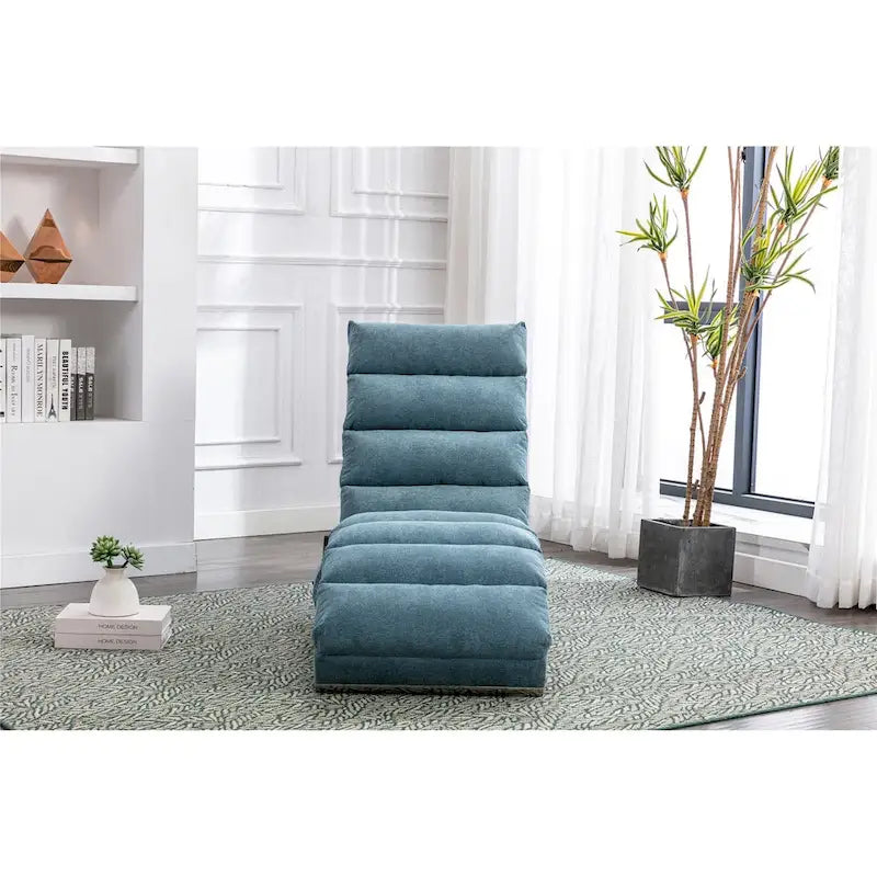 Chaiselongue aus Leinen für drinnen, moderne lange Liege fürs Büro oder Wohnzimmer