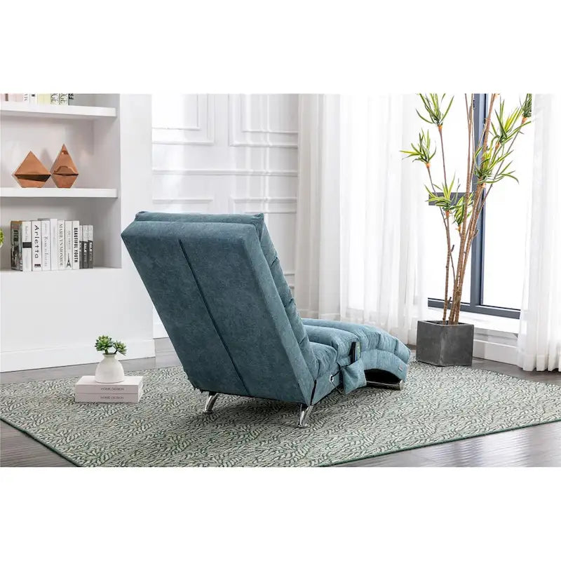 Chaiselongue aus Leinen für drinnen, moderne lange Liege fürs Büro oder Wohnzimmer