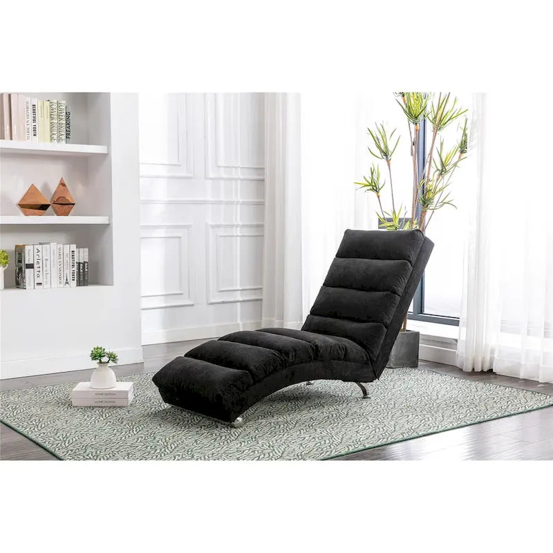 Chaiselongue aus Leinen für drinnen, moderne lange Liege fürs Büro oder Wohnzimmer