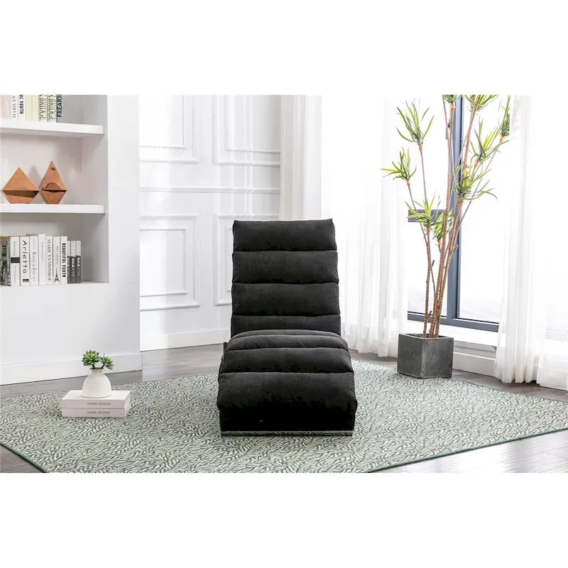 Chaiselongue aus Leinen für drinnen, moderne lange Liege fürs Büro oder Wohnzimmer