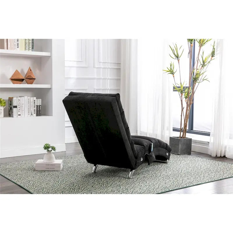 Chaiselongue aus Leinen für drinnen, moderne lange Liege fürs Büro oder Wohnzimmer