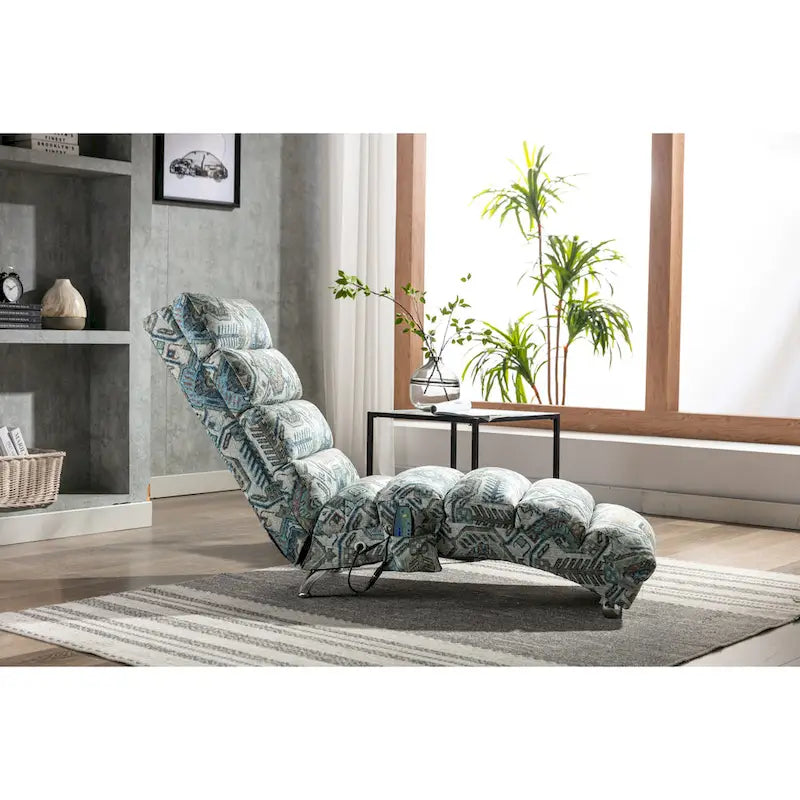 Chaiselongue aus Leinen für drinnen, moderne lange Liege fürs Büro oder Wohnzimmer