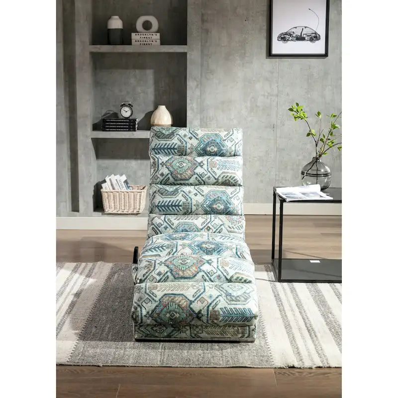 Chaiselongue aus Leinen für drinnen, moderne lange Liege fürs Büro oder Wohnzimmer