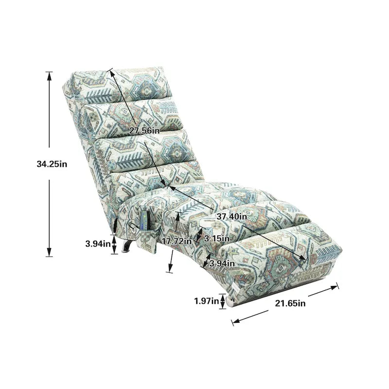 Chaiselongue aus Leinen für drinnen, moderne lange Liege fürs Büro oder Wohnzimmer