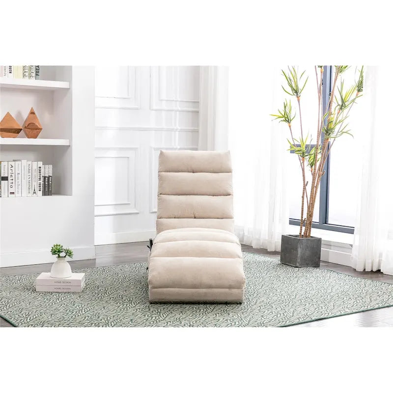 Chaiselongue aus Leinen für drinnen, moderne lange Liege fürs Büro oder Wohnzimmer