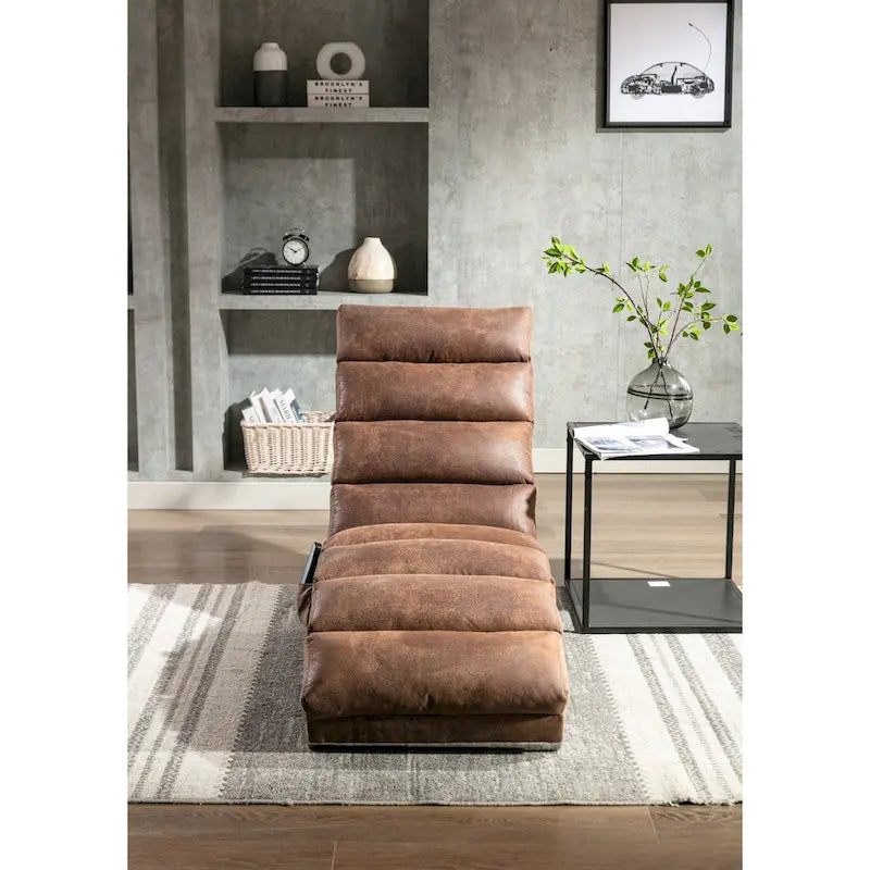 Chaiselongue aus Leinen für drinnen, moderne lange Liege fürs Büro oder Wohnzimmer
