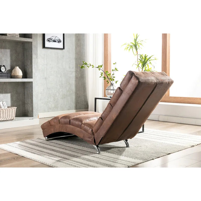 Chaiselongue aus Leinen für drinnen, moderne lange Liege fürs Büro oder Wohnzimmer