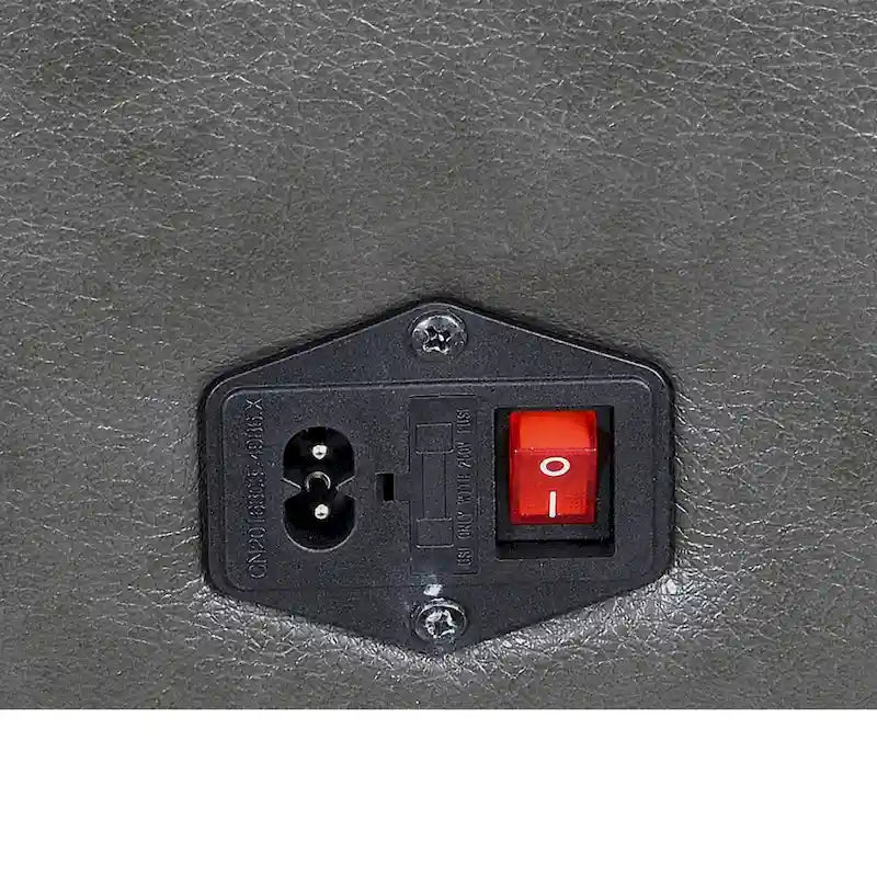 Causeuse inclinable électrique en cuir pleine fleur avec console
