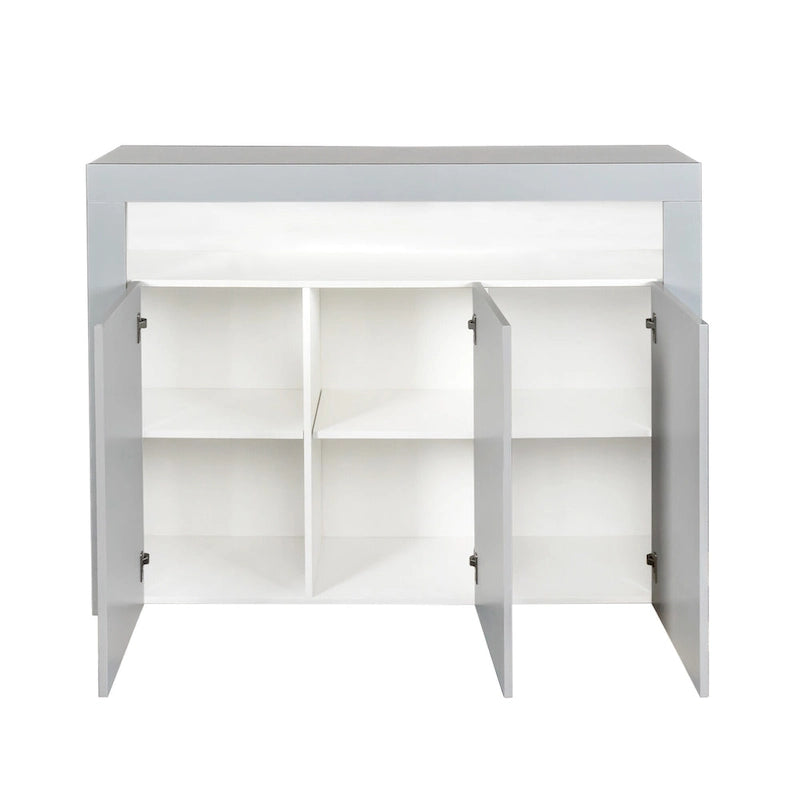 Sideboard mit Hochglanzoberfläche und LED-Beleuchtung