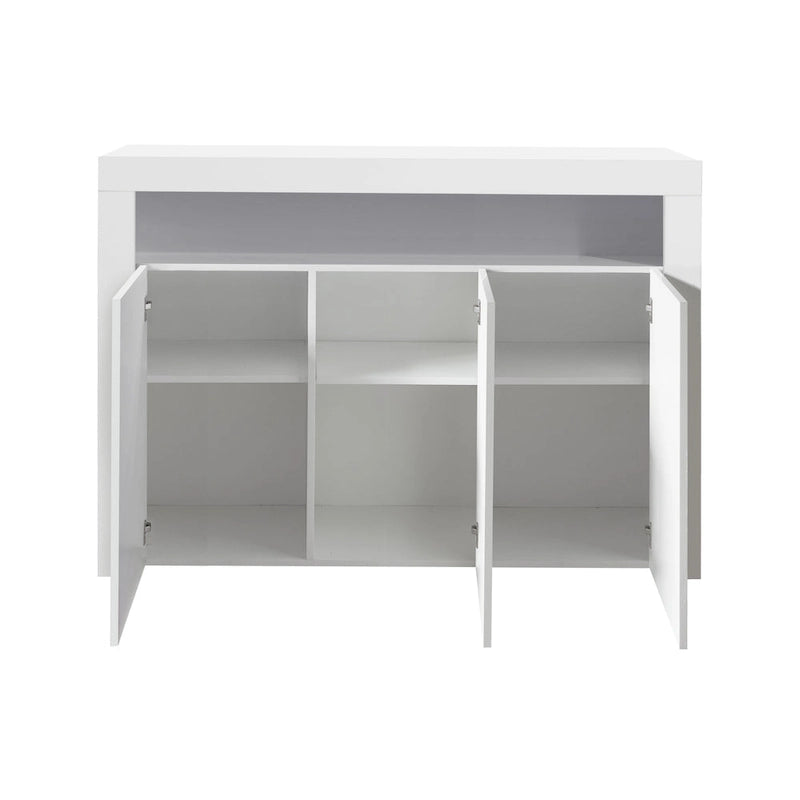 Aparador de almacenamiento de alto brillo con luz LED
