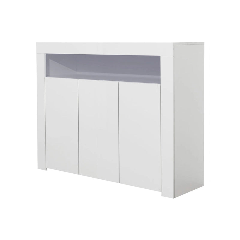 Aparador de almacenamiento de alto brillo con luz LED