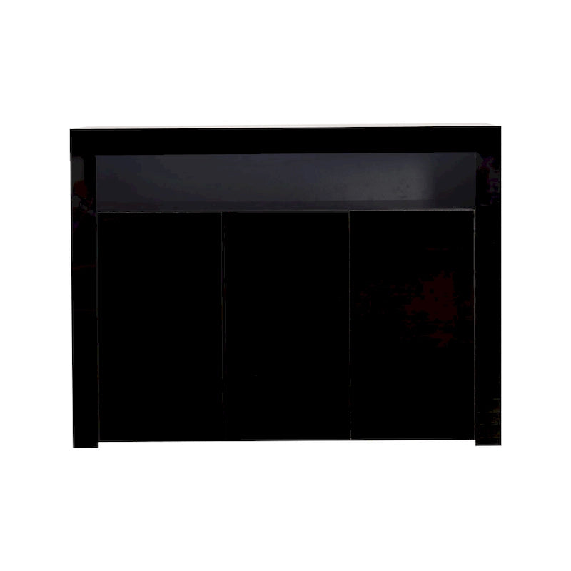 Aparador de almacenamiento de alto brillo con luz LED