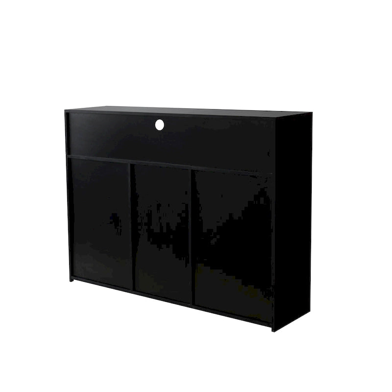 Aparador de almacenamiento de alto brillo con luz LED