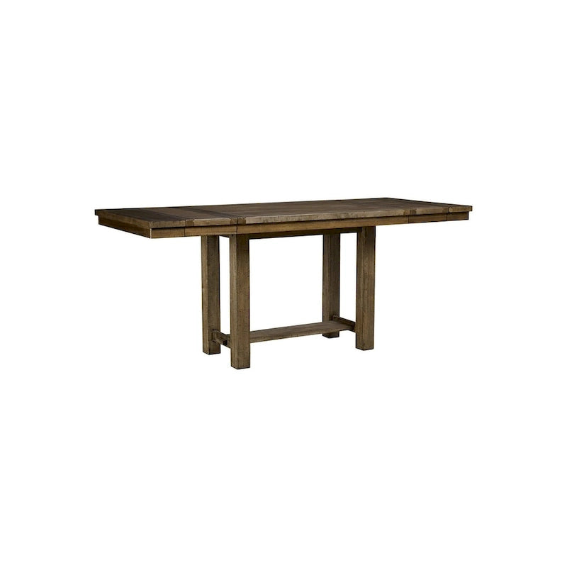 Moriville Counter Height Extension Table - Grayish Brown - 36 W x 86 D x 36 H