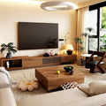Moderner ausziehbarer und verlängerbarer TV-Ständer mit 4 Schubladen, für bis zu 103 Zoll - 78.54D x 15.74W x 13.78H