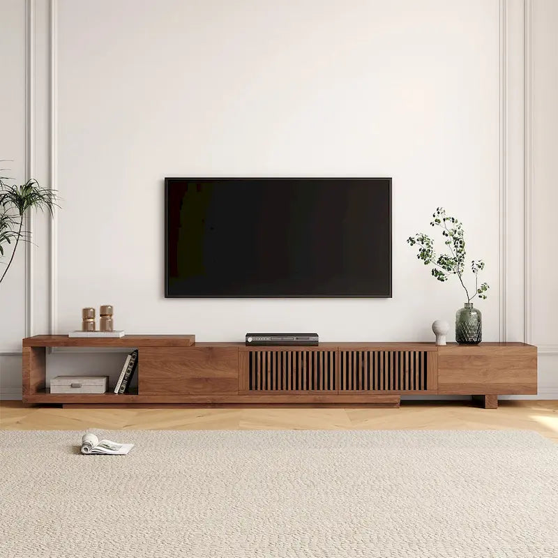 Moderner ausziehbarer und verlängerbarer TV-Ständer mit 4 Schubladen, für bis zu 103 Zoll - 78.54D x 15.74W x 13.78H