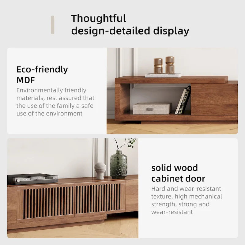 Moderner ausziehbarer und verlängerbarer TV-Ständer mit 4 Schubladen, für bis zu 103 Zoll - 78.54D x 15.74W x 13.78H