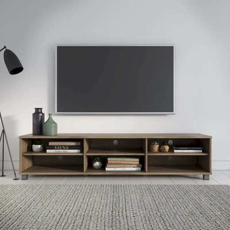 Meuble TV moderne bas, pour téléviseurs jusqu’à 85