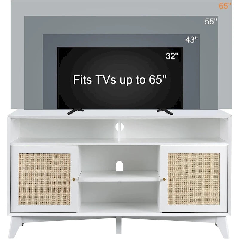 TV-Ständer im Mid-Century-Modern-Stil, hohes Entertainment-Center, TV-Konsole
