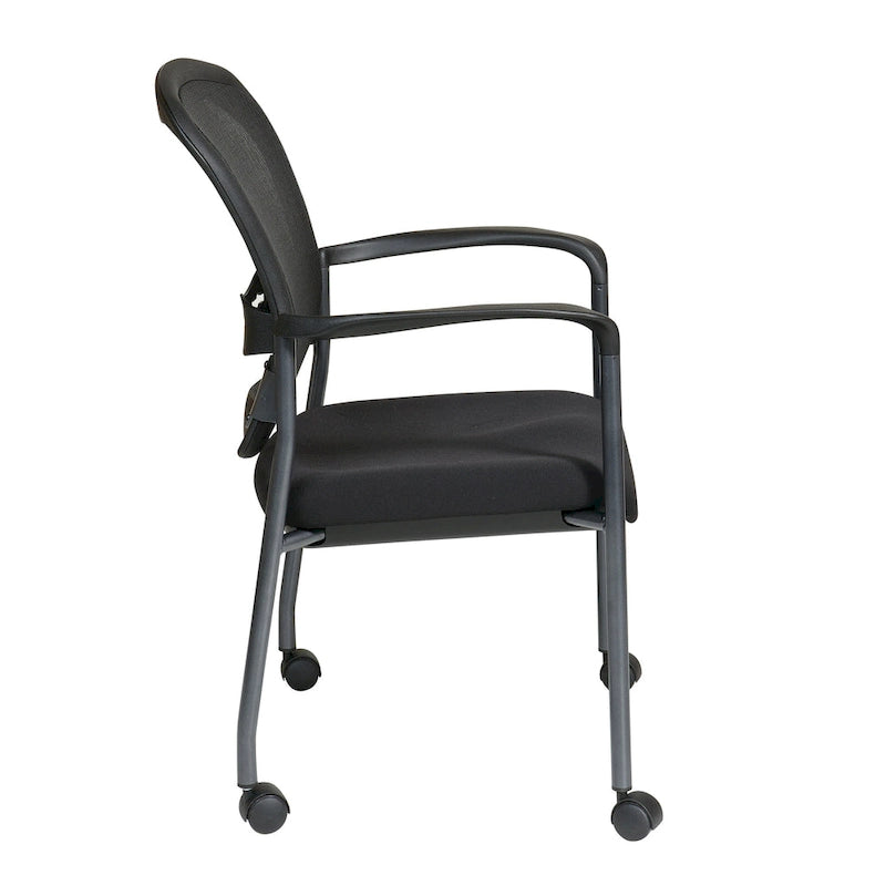 Chaise visiteur avec dossier respirant et soutien lombaire intégré