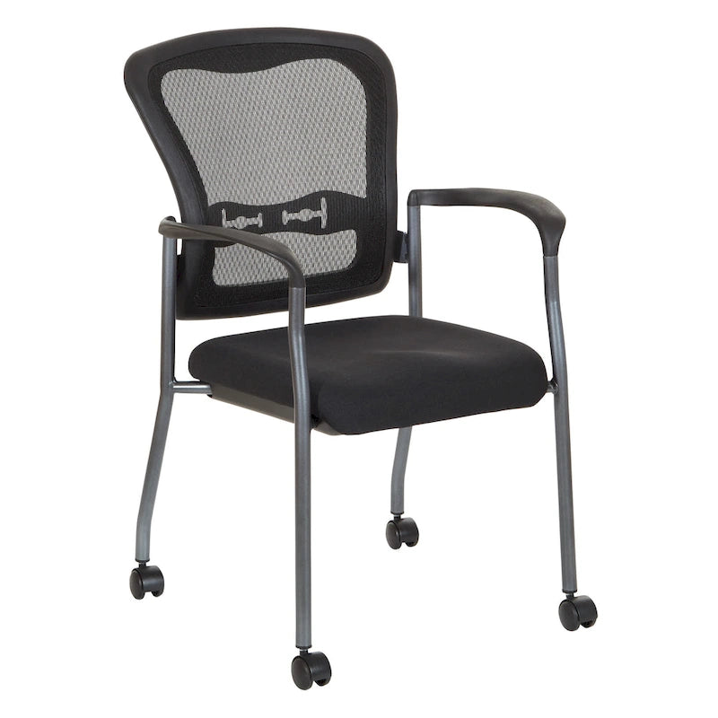 Chaise visiteur avec dossier respirant et soutien lombaire intégré