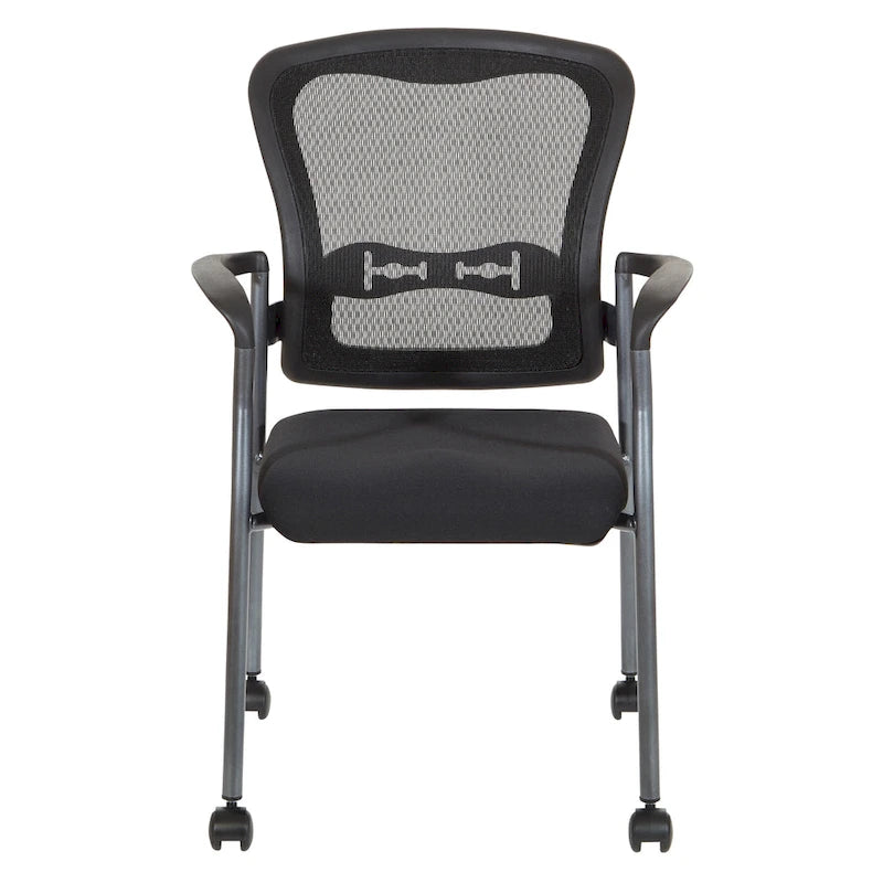 Chaise visiteur avec dossier respirant et soutien lombaire intégré