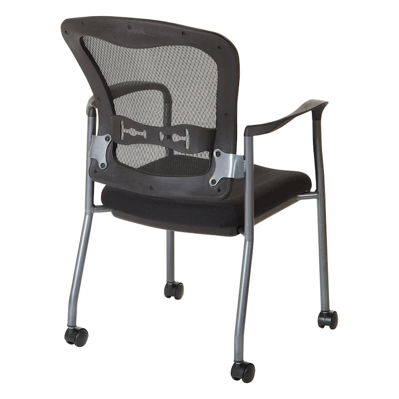 Chaise visiteur avec dossier respirant et soutien lombaire intégré
