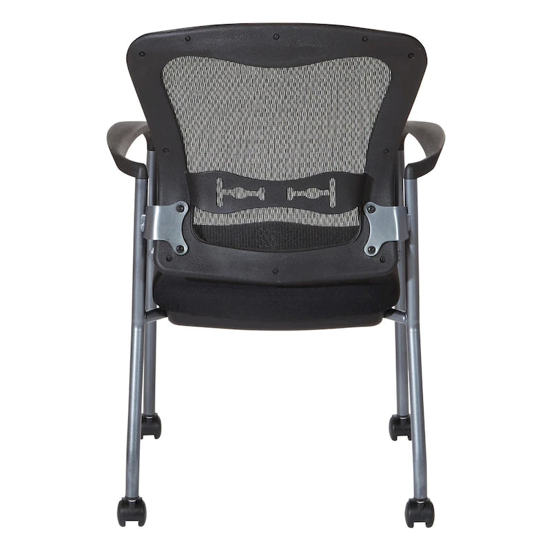 Chaise visiteur avec dossier respirant et soutien lombaire intégré