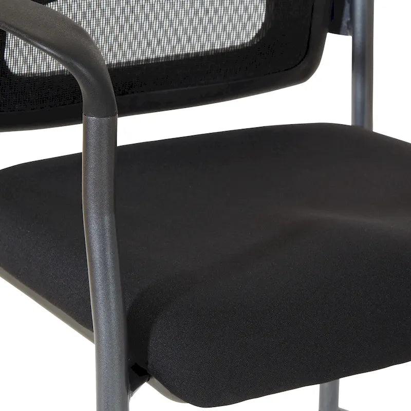 Chaise visiteur avec dossier respirant et soutien lombaire intégré