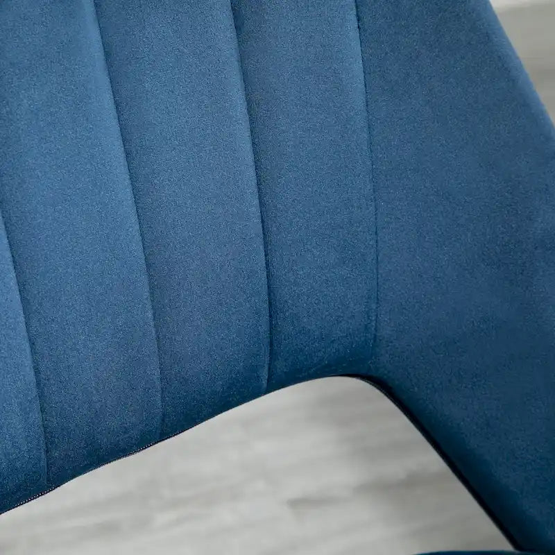 Silla de oficina moderna de respaldo medio con tela de terciopelo, silla giratoria de escritorio para computadora sin brazos