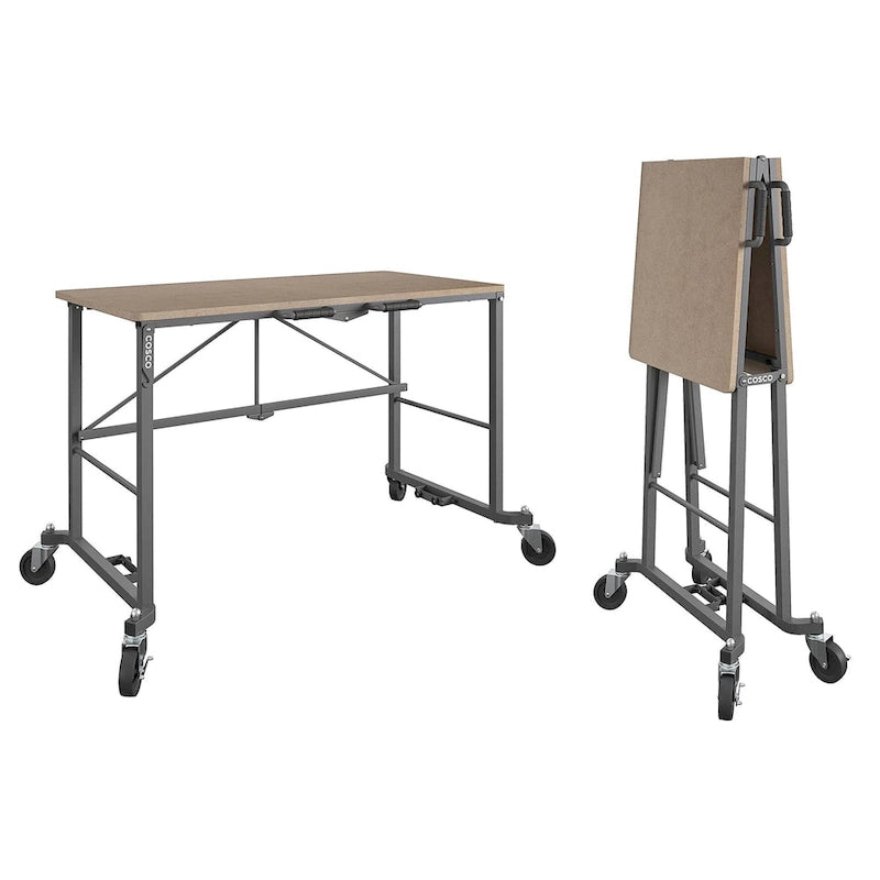 Escritorio de trabajo plegable portátil con superficie de trabajo de MDF
