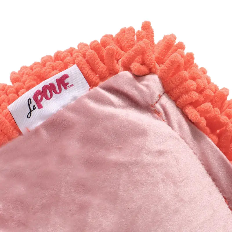 Weicher, zotteliger Pouf-Hocker, runder, flauschiger Fußhocker fürs Wohnzimmer