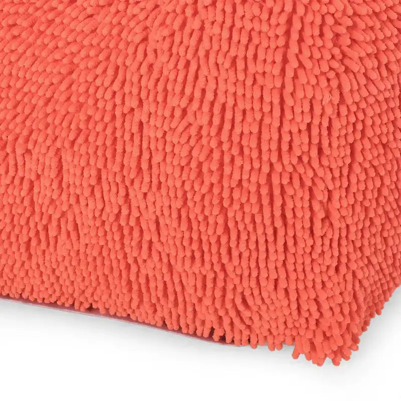 Weicher, zotteliger Pouf-Hocker, runder, flauschiger Fußhocker fürs Wohnzimmer